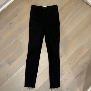 Madewell Black Distressed Skinny Jeans